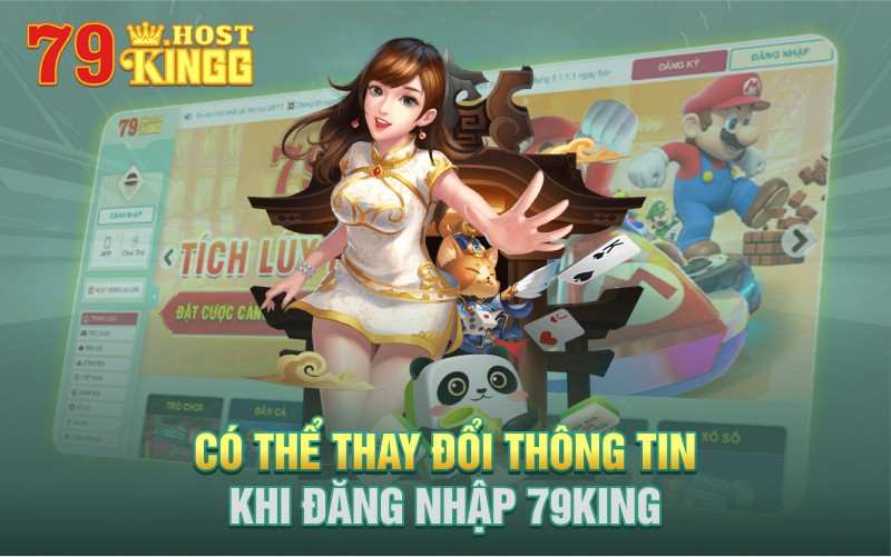 Có thể thay đổi thông tin đăng nhập